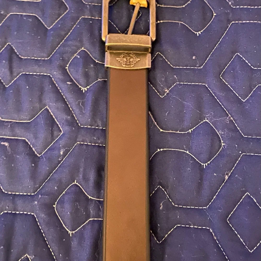 NWT Men’s Dockers Dark Brown /Black Reversible Belt with Brass Buckle